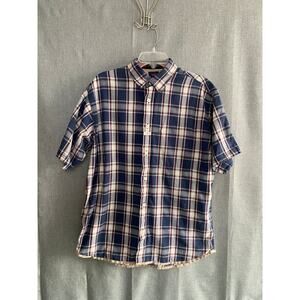 Vintage 90s Tommy Jeans Plaid Short Sleeve Button Down Shirt Men's M Boxy Fit